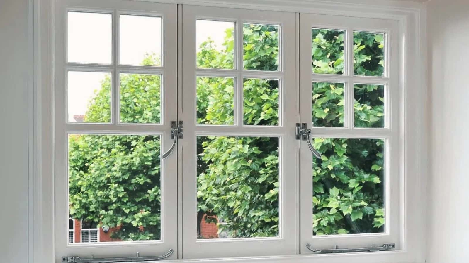 Premium side-hung casement windows with multi-point locking system and energy-efficient glazing for maximum security and ventilation