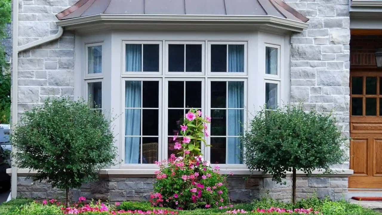 Premium bay windows in a beautiful home with elegant projecting design - Harrington Windows