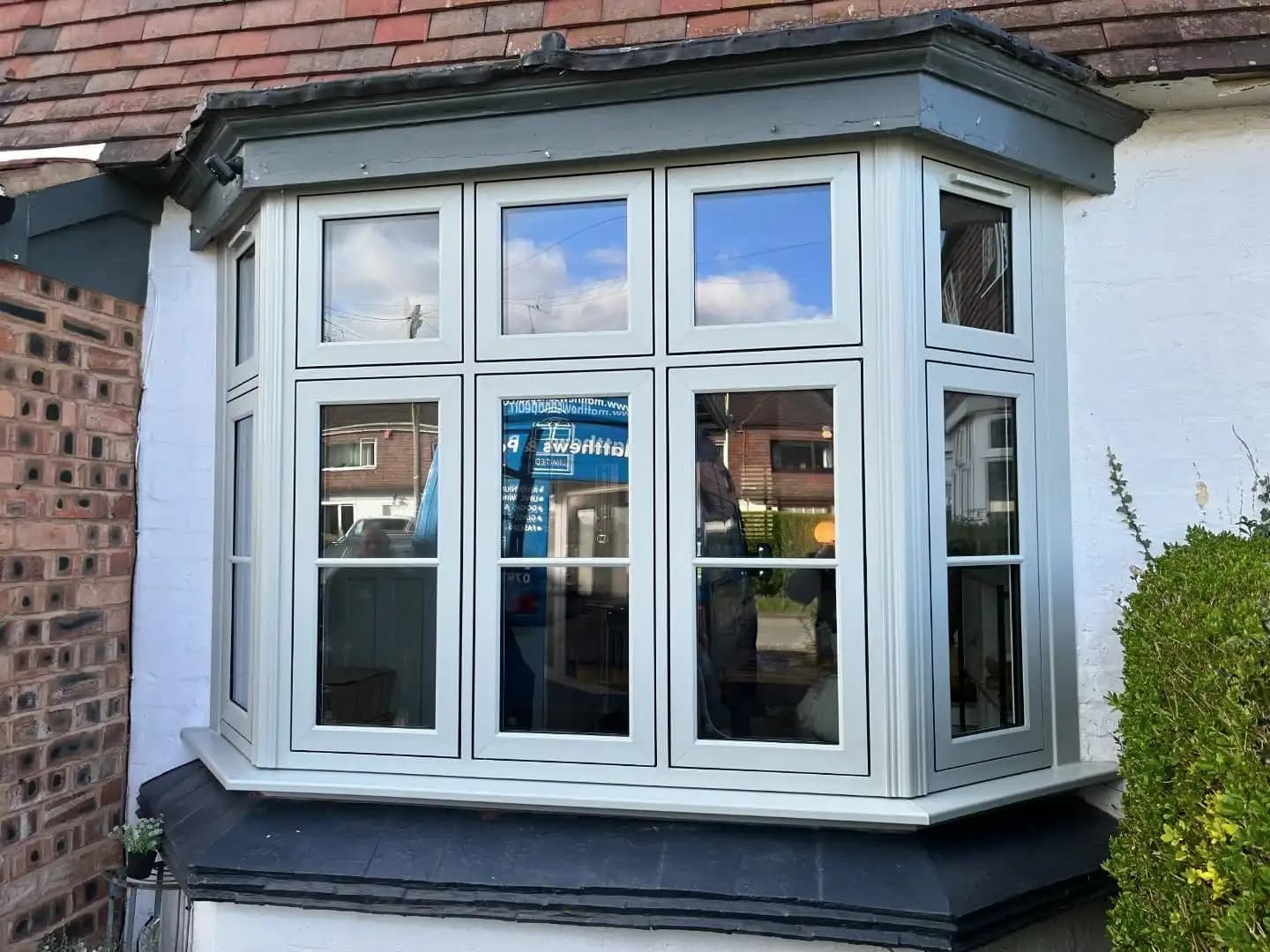 Close-up of double glazed window installation showing the gap between glass panes for superior thermal insulation