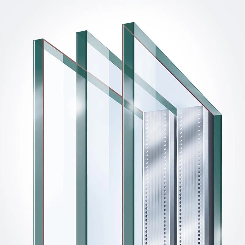 Triple glazed window with multi-point locking system demonstrating enhanced security features