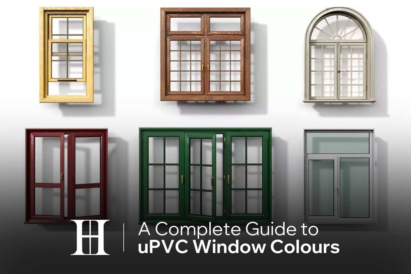 uPVC window colours, anthracite grey windows, Chartwell Green uPVC, golden oak window frames, grey uPVC windows, dual colour windows, natural woodgrain finishes, coloured window styles UK.